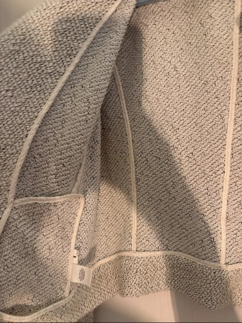 Ann Taylor Stylish Textured Cream Women's Jacket with Gold Zippers